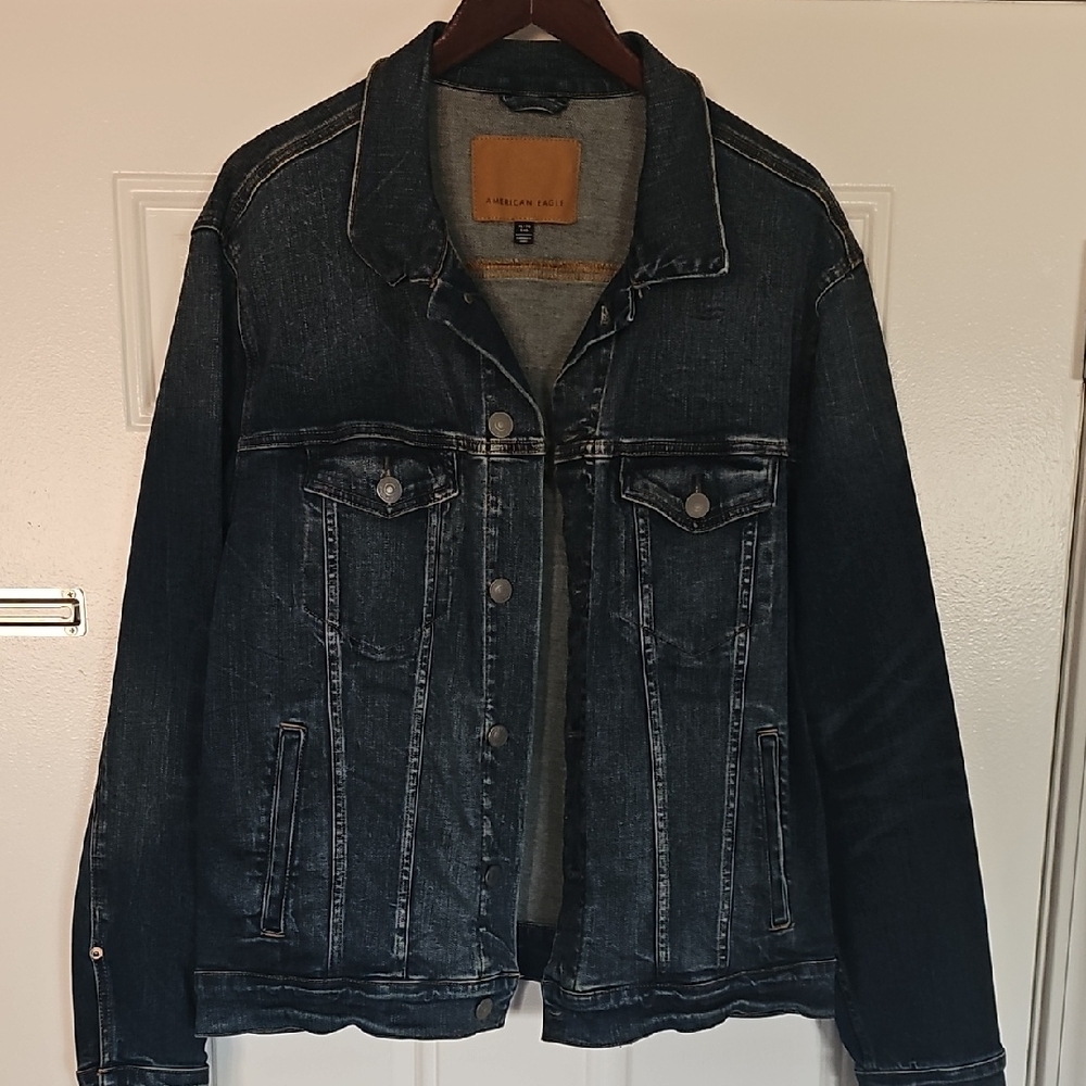 American Eagle Outfitters Men's Dark Denim Jacket